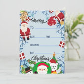 フェスティバルクリスマスパーティの招待状カード 招待状 (スタンド正面)