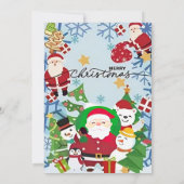 フェスティバルクリスマスパーティの招待状カード 招待状 (裏面)