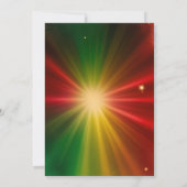 フェスティバルクリスマスパーティの招待状カード – 金ゴールドホーン 招待状 (裏面)