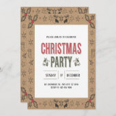 フェスティバルクリスマスパーティの招待状 招待状 (正面/裏面)