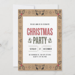 フェスティバルクリスマスパーティの招待状 招待状