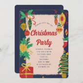 フェスティバルクリスマスパーティの招待状 招待状 (正面/裏面)