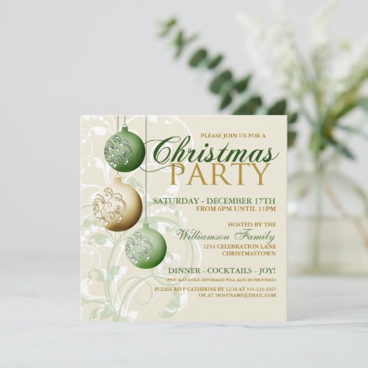 フェスティバルクリスマスパーティの招待状 招待状 (スタンド正面)