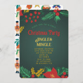 フェスティバルクリスマスパーティの招待状 招待状 (正面/裏面)