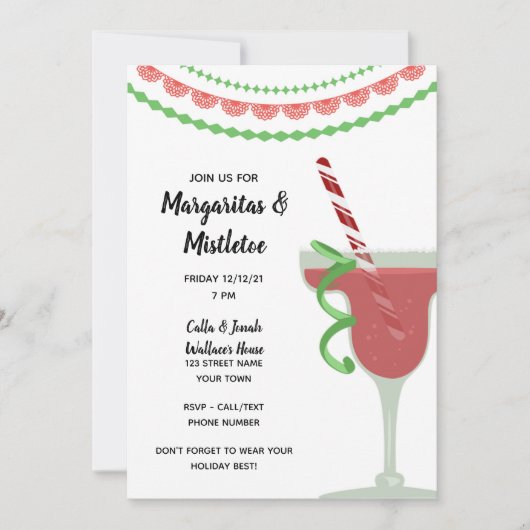 フェスティバルクリスマスパーティの招待状 招待状 (正面)