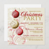 フェスティバルクリスマスパーティの招待状 招待状 (正面/裏面)