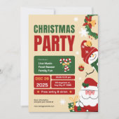 フェスティバルクリスマスパーティの招待状 招待状 (正面)
