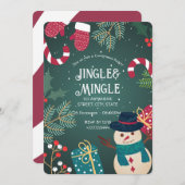 フェスティバルクリスマスパーティの招待状 招待状 (正面/裏面)