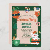 フェスティバルクリスマスパーティの招待状 招待状 (正面/裏面)