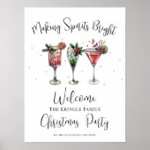フェスティバルクリスマスパーティーウェルカムサイン ポスター (正面)