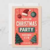 フェスティバルクリスマスパーティーカード 招待状 (正面)
