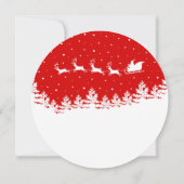 フェスティバルクリスマスパーティーサンタレッドホワイト 招待状 (裏面)