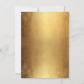 フェスティバルクリスマスパーティーレッド金ゴールドリースオープンハウス 招待状 (裏面)