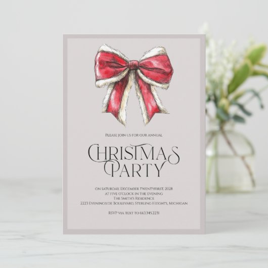 フェスティバルクリスマスパーティー招待状とサンタボウ シーズンカード (スタンド正面)