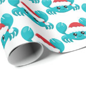 フェスティバルクリスマスビーチカニのタイルパーティー ラッピングペーパー (ロールコーナー)