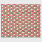 フェスティバルクリスマスビーチサンタタイル ラッピングペーパー (フラット)