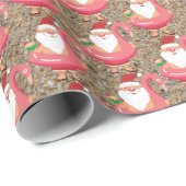フェスティバルクリスマスビーチサンタタイル ラッピングペーパー (ロールコーナー)