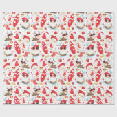 フェスティバルクリスマスビーチサンタホリデイ ラッピングペーパー (フラット)