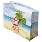 フェスティバルクリスマスビーチサンタラージ抱き枕 ラージペーパーバッグ (裏面アングル)