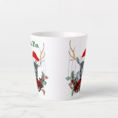 フェスティバルクリスマスピグミーヤギの子 カフェラテマグ (正面)