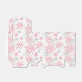 フェスティバルクリスマスピンクのスノーフレークグレーパーティー フェイバーボックス (折り畳みなし)