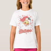 フェスティバルクリスマスピンクサンタホリデイ Tシャツ (正面)