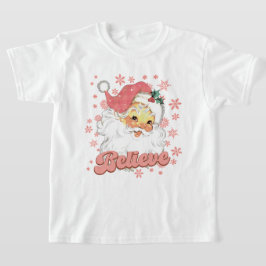 フェスティバルクリスマスピンクサンタホリデイ Tシャツ