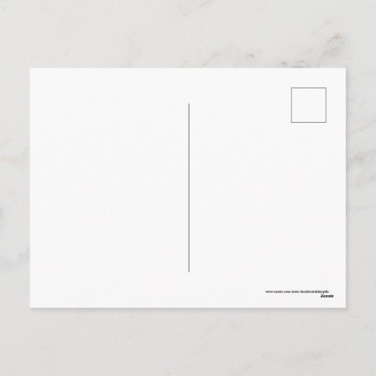 フェスティバルクリスマスピンクフラミンゴ シーズンポストカード (裏面)