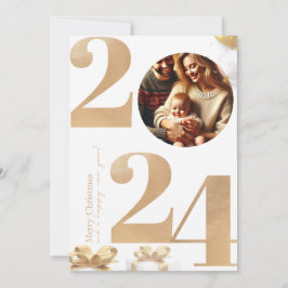 フェスティバルクリスマスファミリーフォトカード（ギフト付き） 招待状