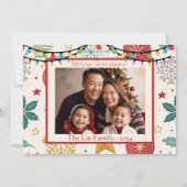 フェスティバルクリスマスファミリーフォトクリスマスカード シーズンカード (正面)
