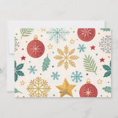 フェスティバルクリスマスファミリーフォトクリスマスカード シーズンカード (裏面)