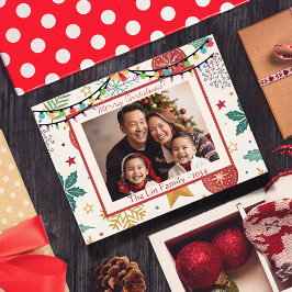 フェスティバルクリスマスファミリーフォトクリスマスカード シーズンカード