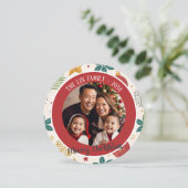 フェスティバルクリスマスファミリーホリデーフォトカード シーズンカード (スタンド正面)