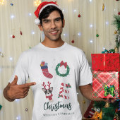 フェスティバルクリスマスファミリー名の一致カスタム Tシャツ