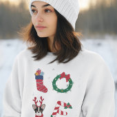 フェスティバルクリスマスファミリー名の一致 スウェットシャツ