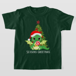 フェスティバルクリスマスファンタジードラゴン追加文字 Tシャツ