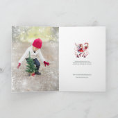 フェスティバルクリスマスフェアリーのパーソナル化写真 カード (内部)