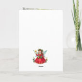 フェスティバルクリスマスフェアリーのパーソナル化写真 カード (裏面)