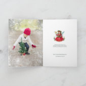 フェスティバルクリスマスフェアリーのパーソナル化写真 カード (内部)