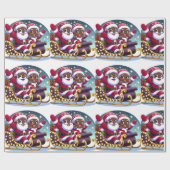 フェスティバルクリスマスフライト – クリスマスラッピング紙 ラッピングペーパー (フラット)