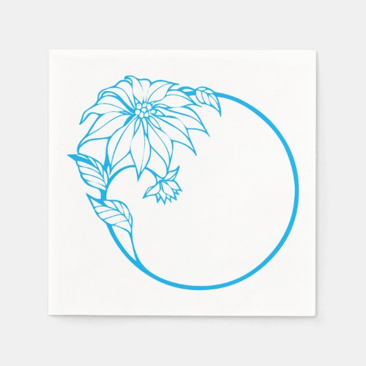 フェスティバルクリスマスフラワーナプキンズ スタンダードカクテルナプキン (正面)