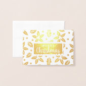 フェスティバルクリスマスフラワー 箔カード (封筒付き正面)