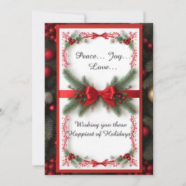 フェスティバルクリスマスフレームと松の枝 シーズンカード