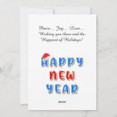 フェスティバルクリスマスフレームと松の枝 シーズンカード (裏面)