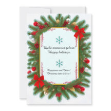 フェスティバルクリスマスフレームと松の枝