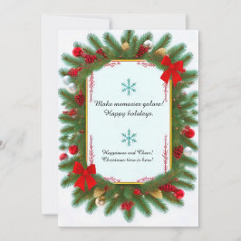 フェスティバルクリスマスフレームと松の枝 シーズンカード