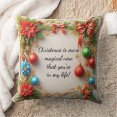 フェスティバルクリスマスフレーム(ポインセチア付) クッション (ブランケット)