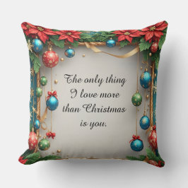 フェスティバルクリスマスフレーム（ポインセチア付） クッション