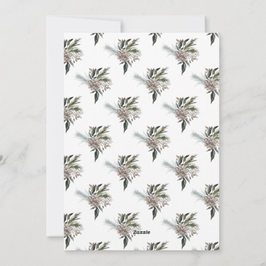 フェスティバルクリスマスフローラアルファベットJOY写真 シーズンカード (裏面)