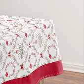 フェスティバルクリスマスフローラダマスクパターン テーブルクロス (インサイチュ)